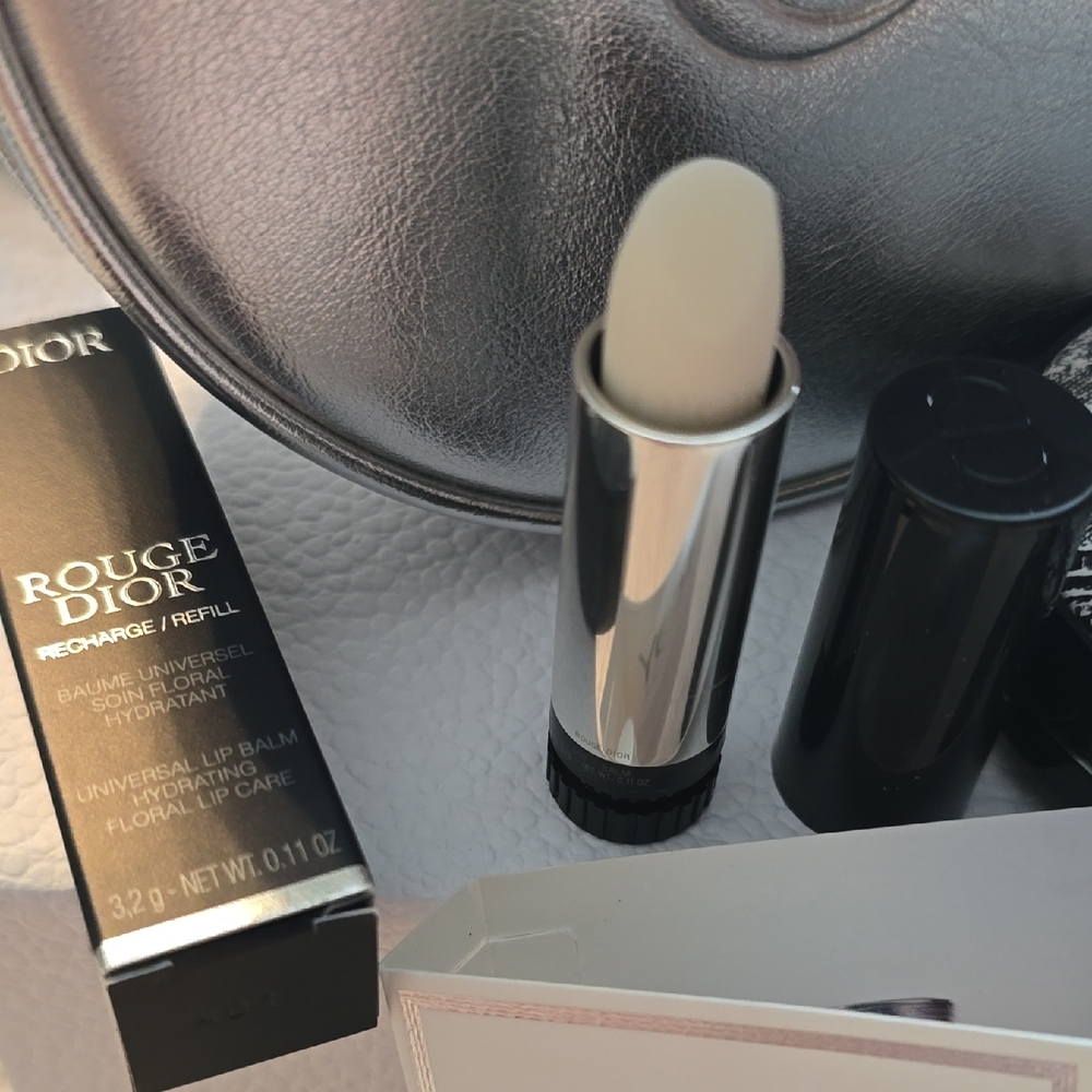 Authentic Dior Rouge Dior Refill Balm in Black & Silver Box - Picture 2 of 16